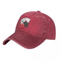 Poker Cards Denim Baseball Cap Chips Hippie Hip Hop Hats Cheap Unisex Streetwear Print Baseball Caps