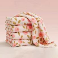 Coral Fleece Dishcloths for Kitchen, Super Soft Absorbent & Fast Drying Reusable Cleaning Cloths, Non-Stick Oil Dish Rags 4PCS rožinė