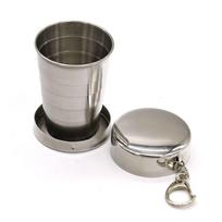 Folded Stainless Steel Folding Cup 150/250ML Collapsible Cups Retractable Cup  Outdoor 250NL
