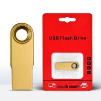 OLOEY Dual-Use Metal USB Flash Drive 32GB USB2.0 auksinė