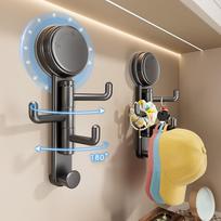 suction cup hook with rotating feature no For drilling needed strong adhesion for bathroom kitchen balcony and entrance hall China Mainland