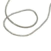 Silver Rhinestone Cotton Cord 1/5/10/20/30/50 Yards Shimmering Thick Crystal Rope for Diy Bag Shoe and Garment Decoration 1yard antikinės sidabrinės spalvos