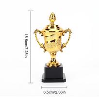 Gold Plastic Reward Trophy Cup School Competition Game Gold Prize Cup Children Early Educational Soccer Medals Winner Award Gift