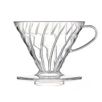 HARIO V60 Lašintuvas 02 Skaidrus Tritan Kava Kavos lašinimas Kūgio formos Indaplovėje Pagaminta Japonijoje Pour-Over 1-4 Puodeliai, Forma, Be BPA, Saugus, VDTA-02-T
