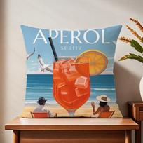 A-Aperol Logo S-Spritz-Z Cushion Cover For Pillow Printing Sofa Decoration Home Car Room Coffee Shop Office Nordic Simplicity Peach skin 18*18(CM)-1Pcs