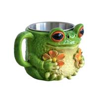Resin Frog-Shaped Coffee Cup Anti Slip Cute Animal Cup Durable Milk Container  Home Decoration Mug