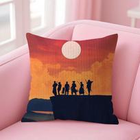The Legend V-Vox Machina Pillow Case Natural Linen Organic Fabric Double-Sided Printing Sofa Home Decor Gift Cushion Cover Peach skin 18*18(CM)-1Pcs