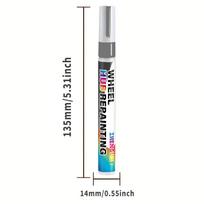 Car Wheel Scratch Repair Pen - Silver Rim and Body Paint Touch-Up, Quick Solution for Any Car Model, Vehicle Paint Repair, Easy to Use sidabras