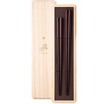 Hashikura Matsukan Natural 23cm Joboji Lacquer Cherry Blossom Made in Chopsticks, Couple's Set, High-Quality Wood, & 21cm, Finish, Design, Black, juoda