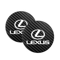 ZLWRD1 2Pcs Car Carbon Leather Water Cup Pad Anti-noise Coaster Mat For Lexus F SPORT ES RX NX LS UX LM LX GX LC RZ IS CT GS RC HS SC