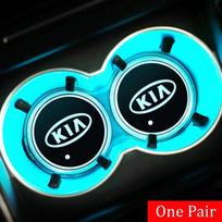 cofhnv1 2PCS Car LED Luminous Water Cup Holder Mat for KIA K2 K3 K4 K5 KX3 RIO Sportage Sorento Soul Ceed Cerato Optima Oprius Forte