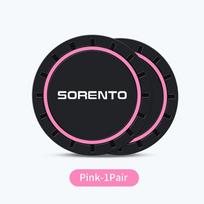 cotfud1 For KIA 2pcs Car Logo Water Cup Pad Drink Coaster Holder Anti-slip Mat Cerato Proceed Venga Sedona Forte Stonic Picanto