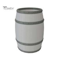 Pen Cup Wine Barrel Shaped Desk Organizer, 3D Printed Vintage Holder, Large Capacity Retro Holder Storage Pot with Solid Base, Practical Stationery A