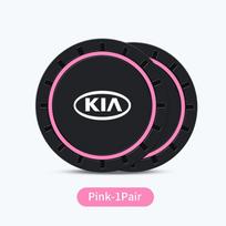 RRPM6 2pcs Car Silicone Coasters Water Cup Pads Non-Slip Mats For KIA K5 K2 Rio Optima Sportage Ceed Soul Picanto Venga Forte Stonic