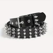 vyriška mada punk gotikiniai kniedžių diržai juodi balti minkštos odos kniedėtas diržas dizainerio smaigalių juosmuo moteriška sagtelė su smeigtuku straponas 110cm