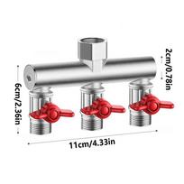 Garden Hose Splitter Heavy Duty Shut-Off Valve Connectors Outdoor Water 3 Way Splitter Connector For Lawn Watering Outdoor