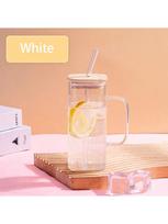 1pc 400/1000ml Smoothie Cup with Straw, Heat-resistant Juice Drink Cup, Large Capacity Water Bottle for Family and Outdoor Use