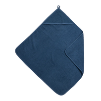 Meyco Baby medvilninis vonios rankšluostis su gobtuvu 75 × 75 cm, Indigo – Terry