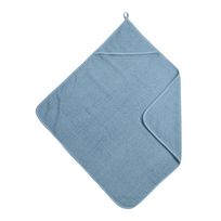 Meyco Baby medvilninis vonios rankšluostis su gobtuvu 75 × 75 cm, Jeans Blue