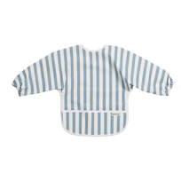 Meyco Baby neperšlampamas seilinukas su rankovėmis 6–24 mėn., Fat Stripe Jeans Blue