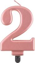 GoDan Žvakė Nr. 2, metalinė rožinė ir auksinė, 8,0 cm PF-SCRZ2