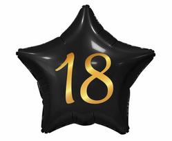 GoDan folijos balionas numeris 18, žvaigždės geltonumo, auksino įspaudas, 19