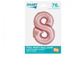 GoDan Smart folijos balionas, numeris 8, matinė rožinė, 76 cm GoDan