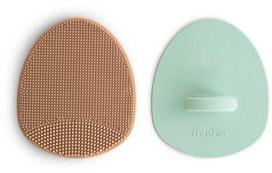 Mushie šepetėlis luobelei Cradle Cap Natural/Cambridge Mėlyna (2 vnt)