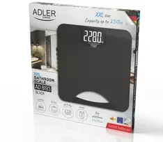 Elektroninės vonios svarstyklės 250 kg, tikslumas 100 g, didelis LCD ekranas Adler AD 8193