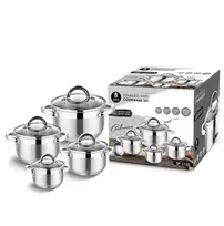 Extralink HOME Puodas 4-SET STAL NIERDZEWNA 1.9L, 2.7L, 3.6L, 6.1L SF-1132 6,1 L Turas Nerūdijančiojo plieno