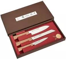 Satake Cutlery Mfg Japoniškų peilių rinkinys Satake Masamune Saku 3vnt