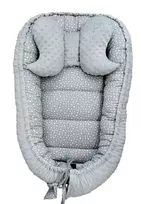 Cocoon - 696 - with pillow - MINKY - grey STARS - GREY