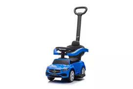 Ride-on car with handle - 668- rubber wheels PVC  - eco-leather - MERCEDES C63 - BLUE