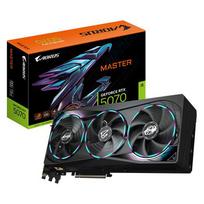 GIGABYTE AORUS GeForce RTX 5070 MASTER 12G Graphics Card - 12GB GDDR7, 192-bit, PCI-E 5.0, 2715 MHz Core Clock, 3 x DP 2.1a, 1 x HDMI 2.1b, NVIDIA DLSS 4, GV-N5070AORUS M-12GD