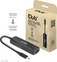 Club 3D CLUB3D USB Gen2 Type-C to HDMI™ 8K60Hz or 4K120Hz HDR10+ with DSC1.2 with Power Delivery 3.0 Active Adapter M/F