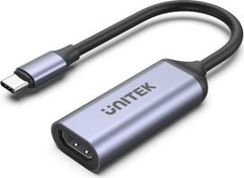 Unitek V1416B video cable adapter 0.15 m USB Type-C HDMI Grey