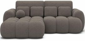 Kampinė sofa - lova Covelion Bouclé Royal 20, ruda sp., kairinė, 167 x 260 cm x 105 cm