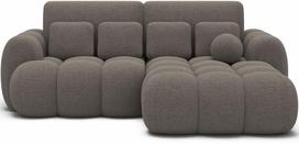Kampinė sofa - lova Covelion Bouclé Royal 20, ruda sp., dešininė, 167 x 260 cm x 105 cm
