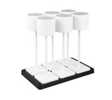 Lauko stalinės lempos komplektas Reality Fernandez, 1.5W, LED, IP54, baltos spalvos, 42.7 cm x 40 cm