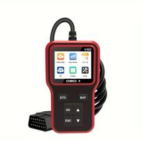 Plug & Play OBD2 Scanner, Portable USB-Powered Car Code Reader for All OBDII Cars, Easy DIY Diagnostics raudona