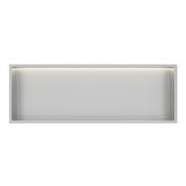 Įleidžiama sieninė lentyna Balneo Wall-Box One, nerūdijančio plieno (AISI304), su LED apšvietimu, 30x90x10 cm