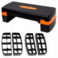 Line Sport 3 pakopų reguliuojamas mankštos steperis, 3,2 kg, oranžinis
