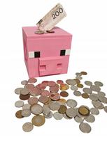 Minecraft kiaulės galvos taupyklė 10x10 cm dovanų žaidėjams