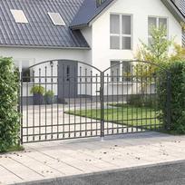 Tvora vartai ASSEN 401 x 224,5 cm Plienas Pilka Užrakintas