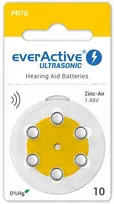 Klausos aparato „everActive ULTRASONIC 10 / PR70“ baterija (6 vnt. lizdinė pakuotė)