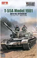 RFM T-55A tanko plastikinis modelis su pilnu interjeru 1:35