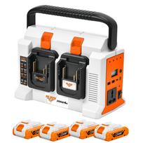 Inverteris srovės Ruris 30024e 20V 300W su 4x4.0Ah baterijomis