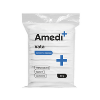 AMEDIPLUS, vata lankstyta zigzagu, nesterili, medicininė, 50 g