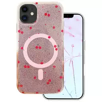 TFO Cherry Mag Glitter phone case with MagSafe support for iPhone 11 red