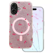 TFO Cherry Mag Glitter phone case with MagSafe support for iPhone 16 red
